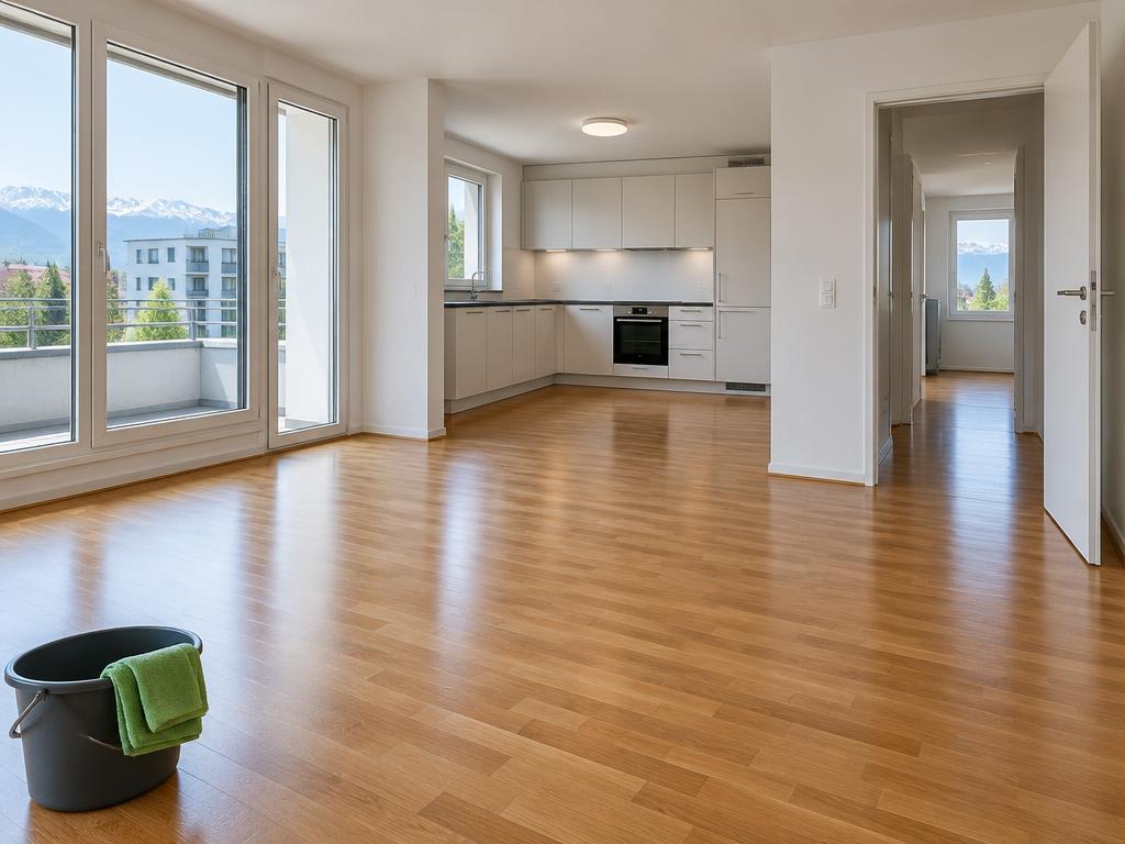 Illustrative Aufnahme: gereinigte Wohnung vor der Übergabe